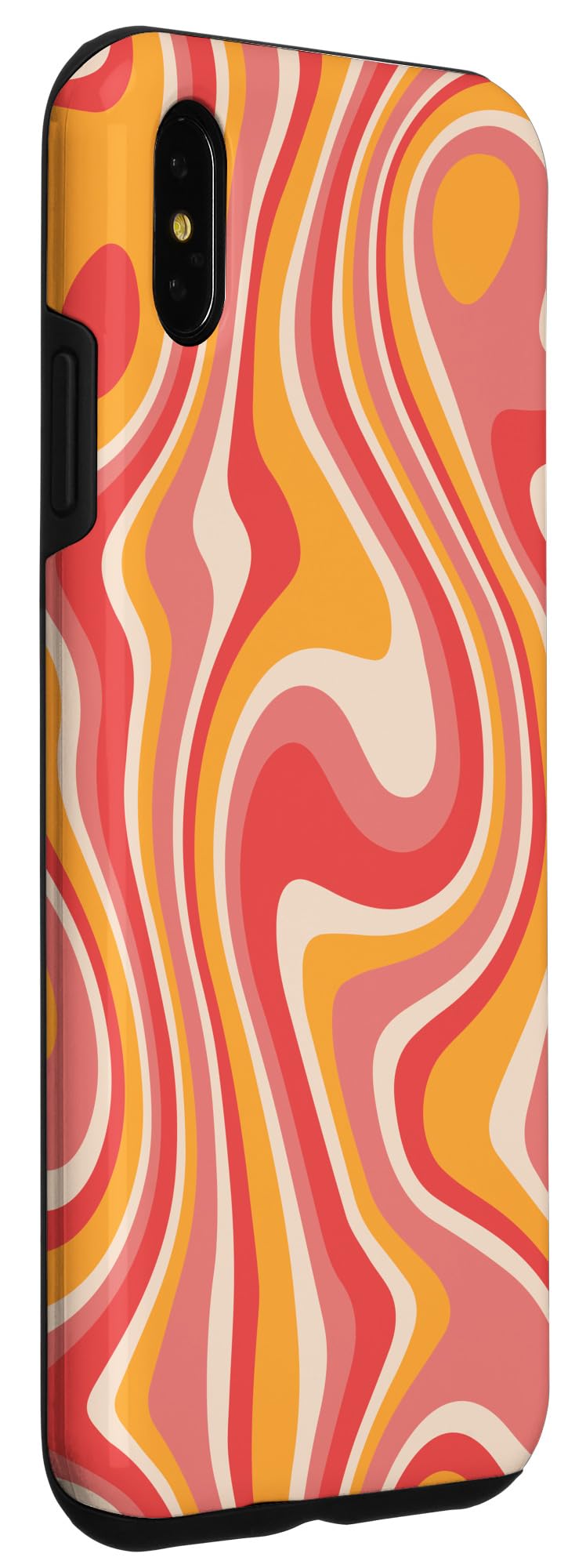 iPhone XS Max Retro Groovy Liquid Swirl Hippie 70's 80's Psychedelic Phone Case - Perfect for Music Festivals, Vintage Lovers, and Unique Style Enthusiasts