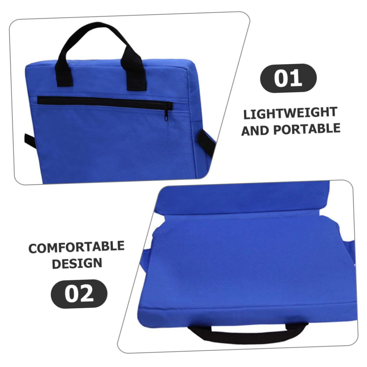 Toddmomy Outdoor Chair Cushions - Waterproof Portable & Foldable Camping Chair Pads for Patio, Lawn, Beach, Picnic, Backyard, and Travel Comfort