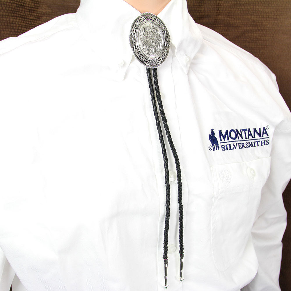 Vintage Southwestern Rancher's Bolo Tie - Handcrafted Antiqued Silver Western Neckwear for Men | Perfect for Cowboy Parties, Western Weddings & Country Music Events