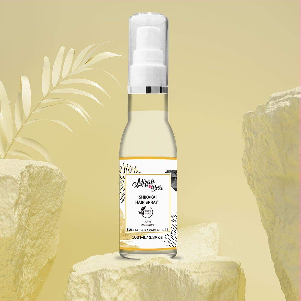 Organic Anti Dandruff Hair Spray with Vetiver Root & Shikakai - 100ml Paraben-Free Natural Treatment for Dry Scalp & Itchy Hair - Perfect for Daily Use & Travel-Friendly Hair Care