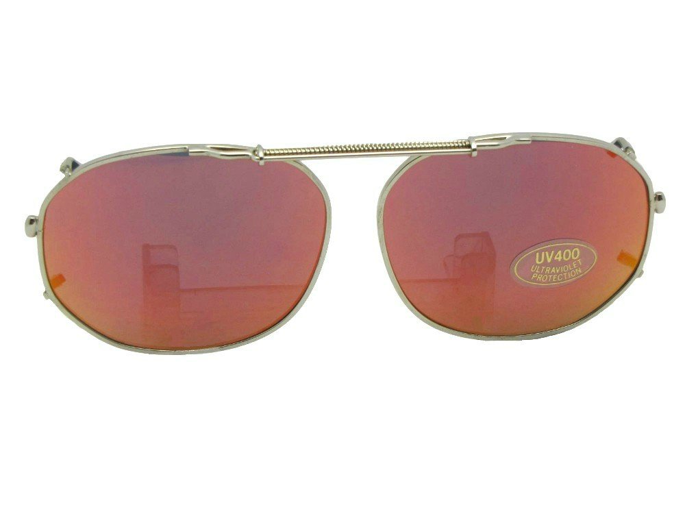 Round & Square Clip-On Sunglasses for Men & Women - Lightweight Non-Polarized Sunglass Clips for Prescription Glasses - Perfect for Driving, Outdoor Activities & Fashion Accessories