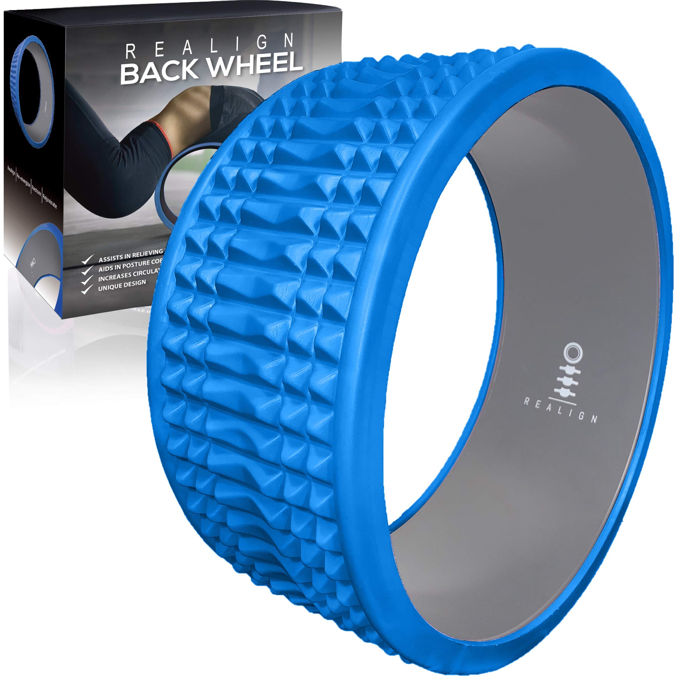 Trigger Point Yoga Wheel & Foam Roller - Deep Tissue Back Massager for Mobility & Pain Relief - Perfect for Yoga, Physical Therapy & Post-Workout Recovery
