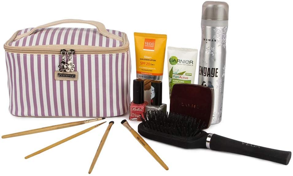 MPK Perfect Check Multifunctional Document Holder & Messenger Bag - Stylish Makeup & Cosmetic Storage Pouch for Women & Girls (UB-009) | Ideal for Office, Travel & Daily Organization