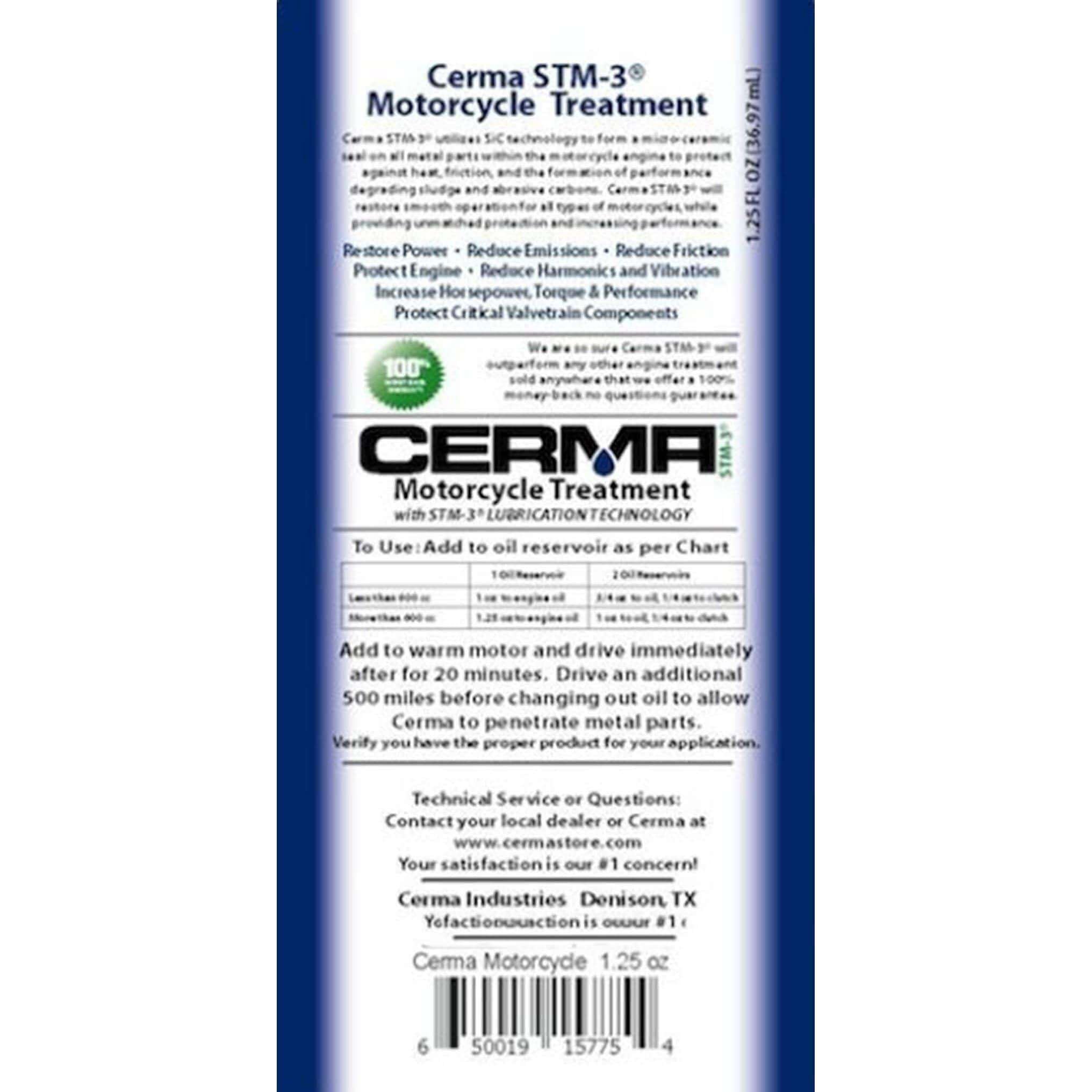 Best Ceramic Engine Treatment for Motorcycles - 1.25 oz | Reduce Friction & Improve Performance | Ideal for High-Mileage Bikes & Racing Applications