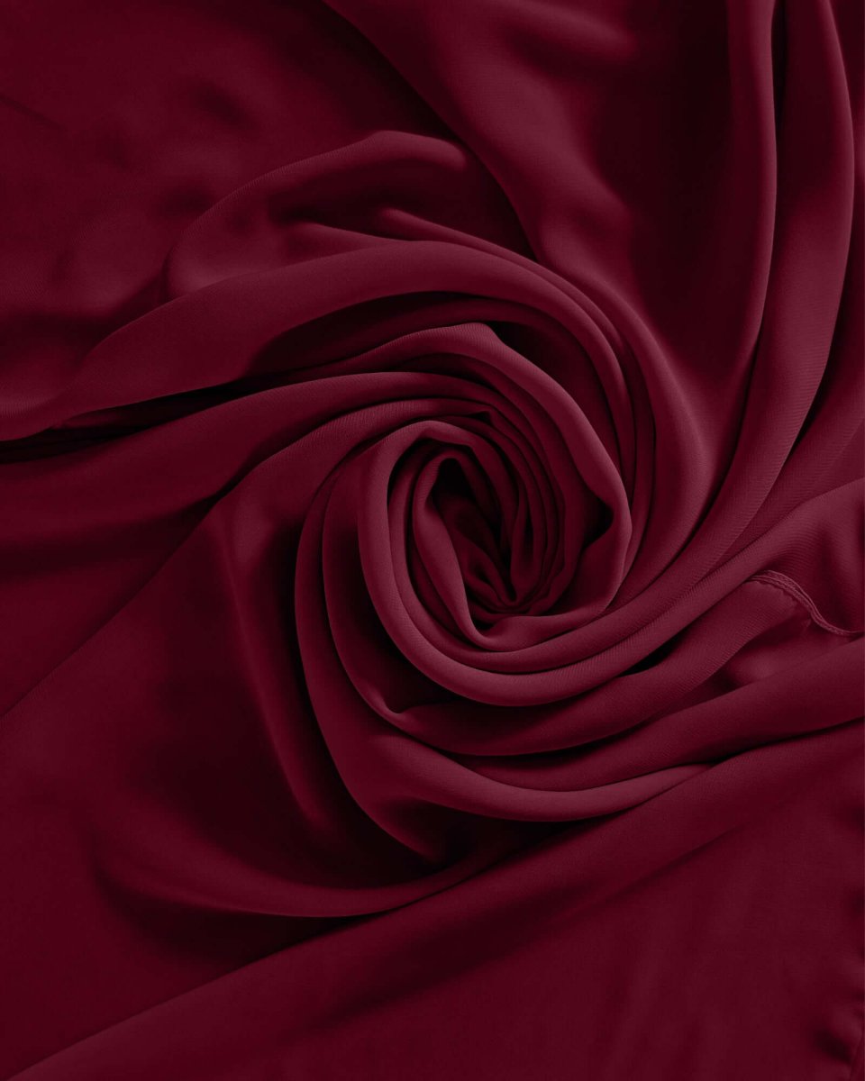 Luxury Burgundy Chiffon Hijab Scarf - Soft Muslim Headscarf for Women, Elegant Prayer Shawl - Perfect for Daily Wear, Special Occasions & Modest Fashion