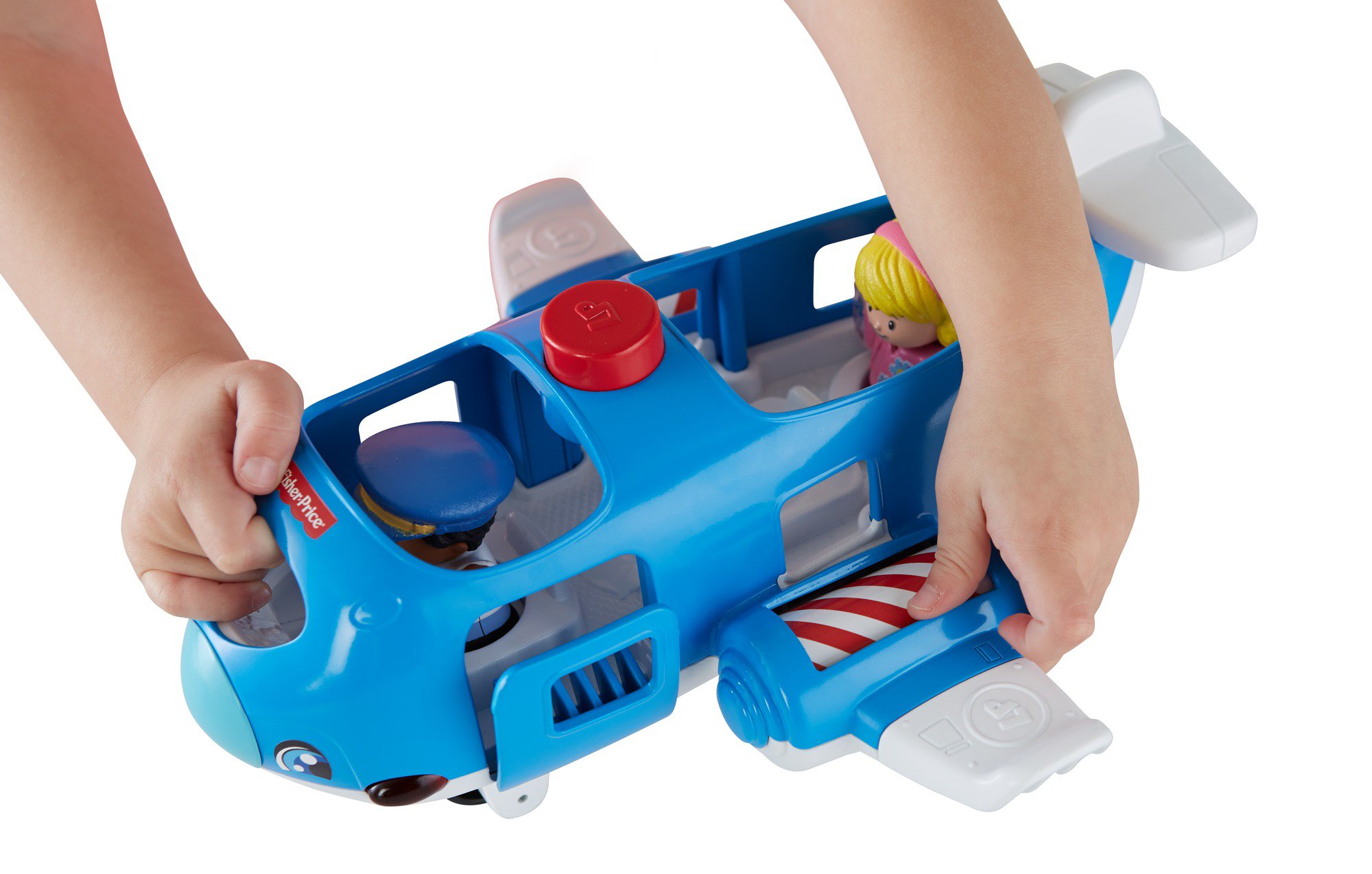 Fisher-Price Little People Airplane Toy with Lights, Music & 2 Figures - Interactive Pretend Play Airplane for Toddlers | Travel Toy for Kids, Perfect for Home & Airplane Role Play