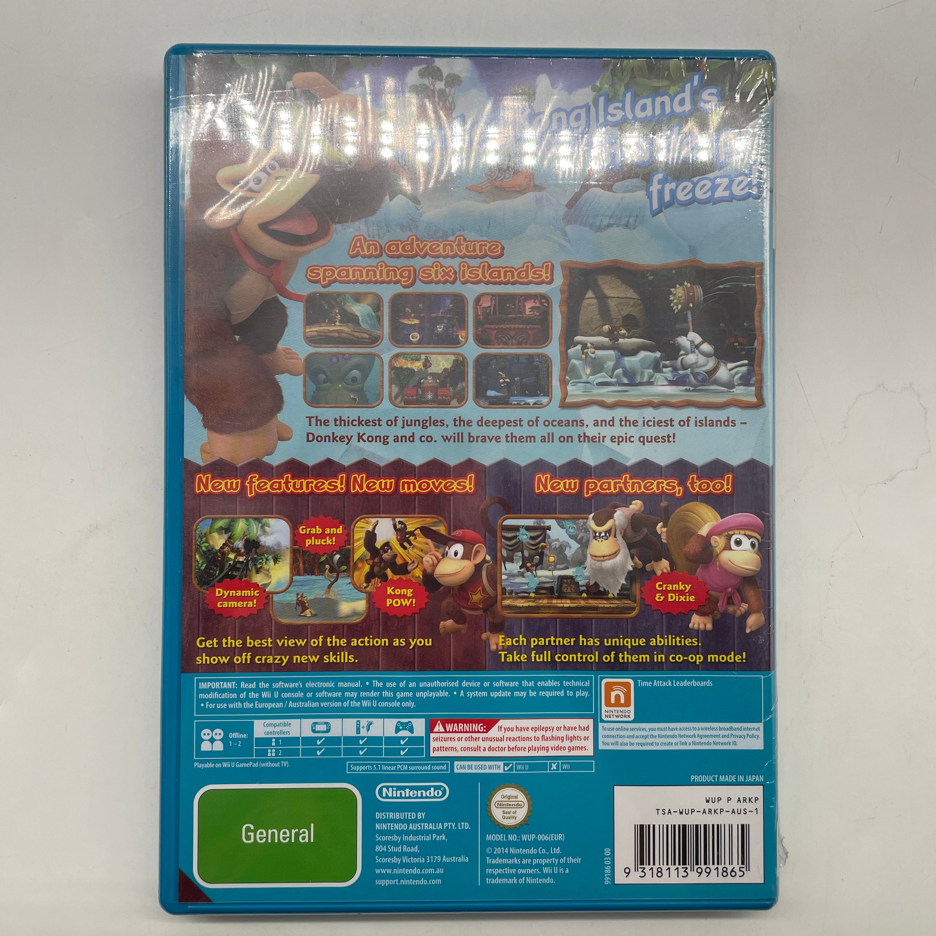Donkey Kong Country Tropical Freeze - Nintendo Wii U Game (Brand New & Sealed, PAL Version, Australia Rating) - Perfect for Family Game Nights & Adventure Gaming Enthusiasts
