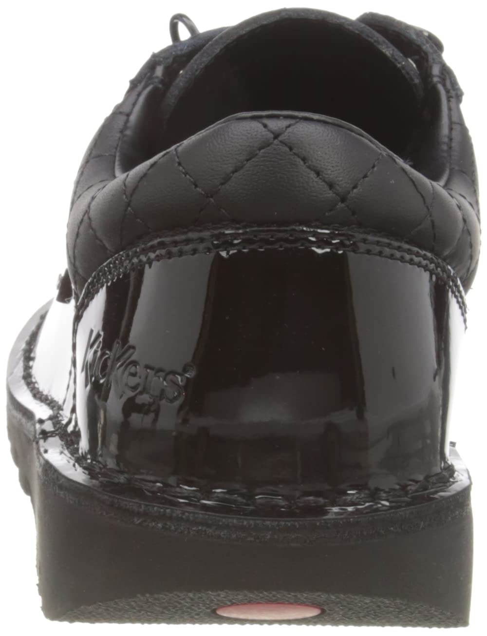 Kickers Youth Girls' Kick Lo Quilted Patent Leather School Shoes - Comfortable & Stylish Uniform Footwear for School, Church & Special Occasions