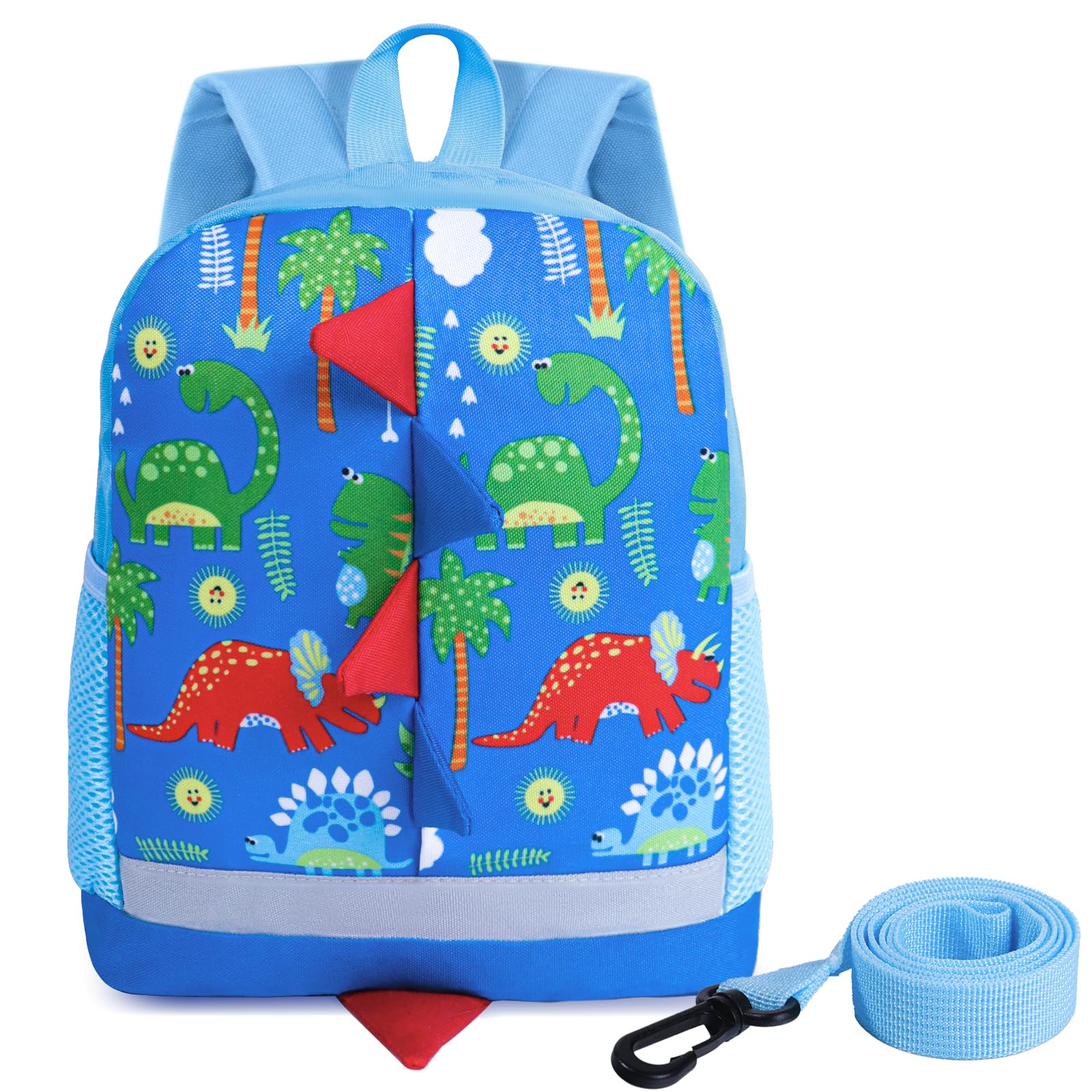 Dinosaur Backpack for Boys with Safety Rope - Toddler Daycare & School Bag for Outdoor Adventures