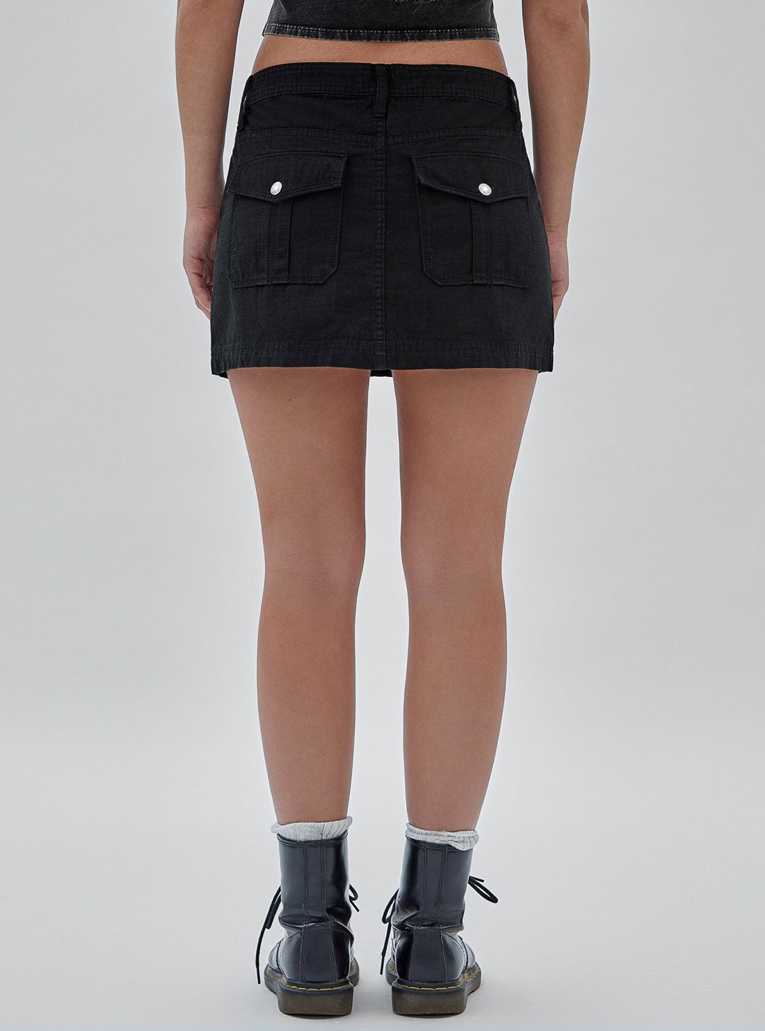Guess Originals Black Ripstop Mini Skirt - Stylish Women's Fashion Skirt for Casual Wear, Night Out & Street Style