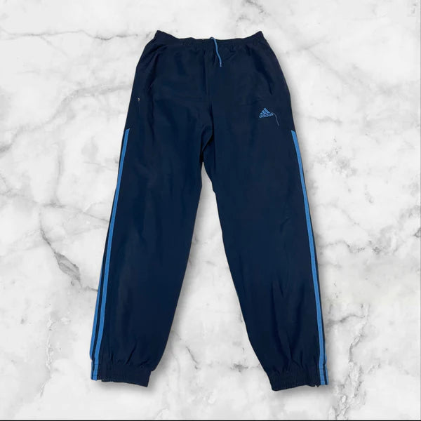 **Adidas Vintage Track Pants - Baggy Nylon Joggers with Water-Resistant Shell, Size S (378) - Perfect for Streetwear & Casual Outfits**