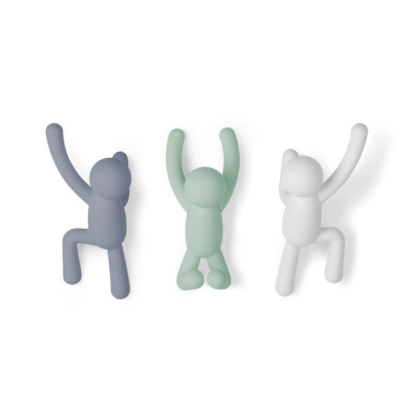 Buddy Hooks - Heavy Duty Wall Hooks for Hanging Hats, Keys & Coats - Perfect for Home, Office & Garage Organization