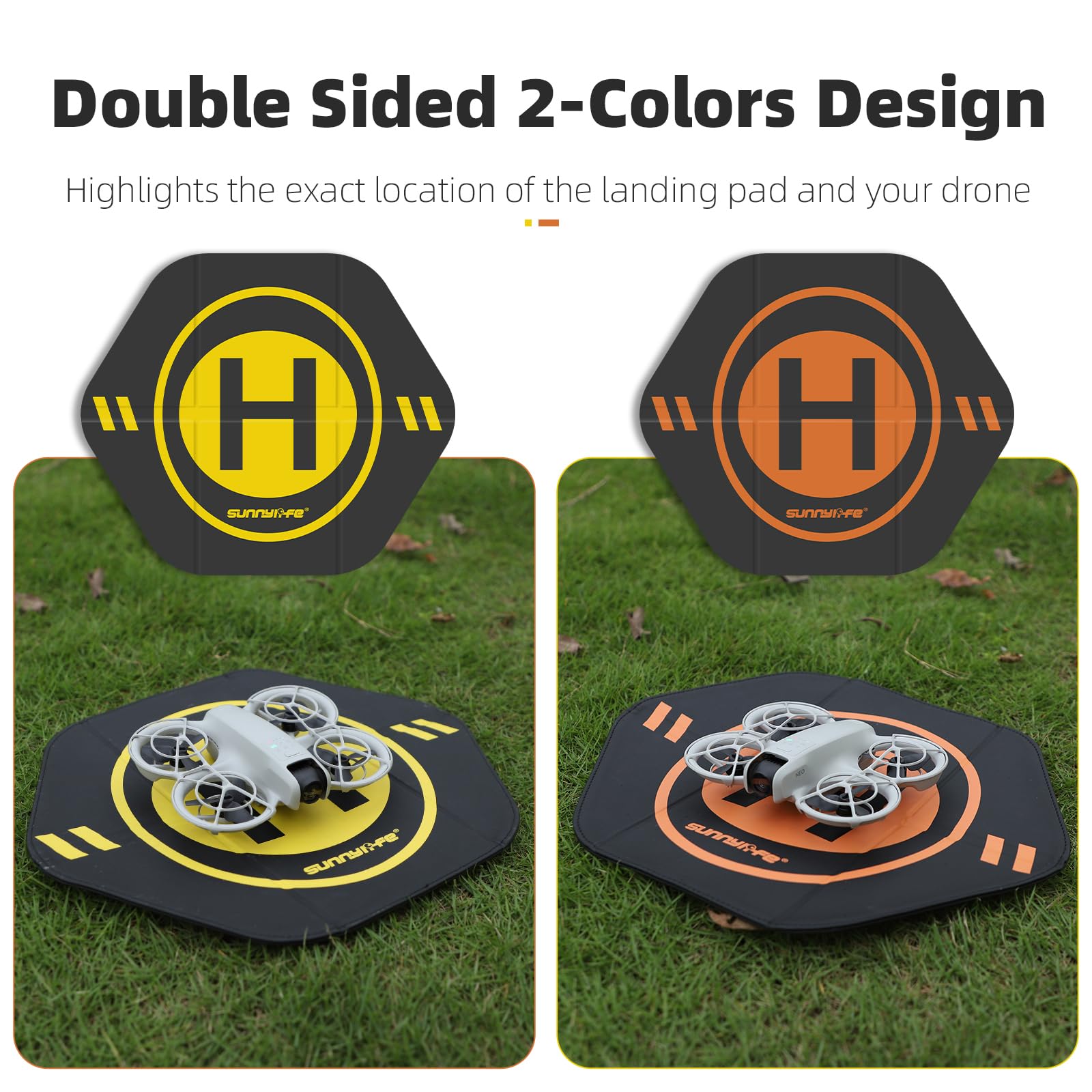 **Weighted Waterproof Drone Landing Pad for DJI Neo/Avata 2/Mini 4 Pro/Air 3s/Mini 4K - Portable & Double-Sided Accessories (35cm/13.8in) - Ideal for Outdoor Flying, Travel, and Professional Aerial Photography**