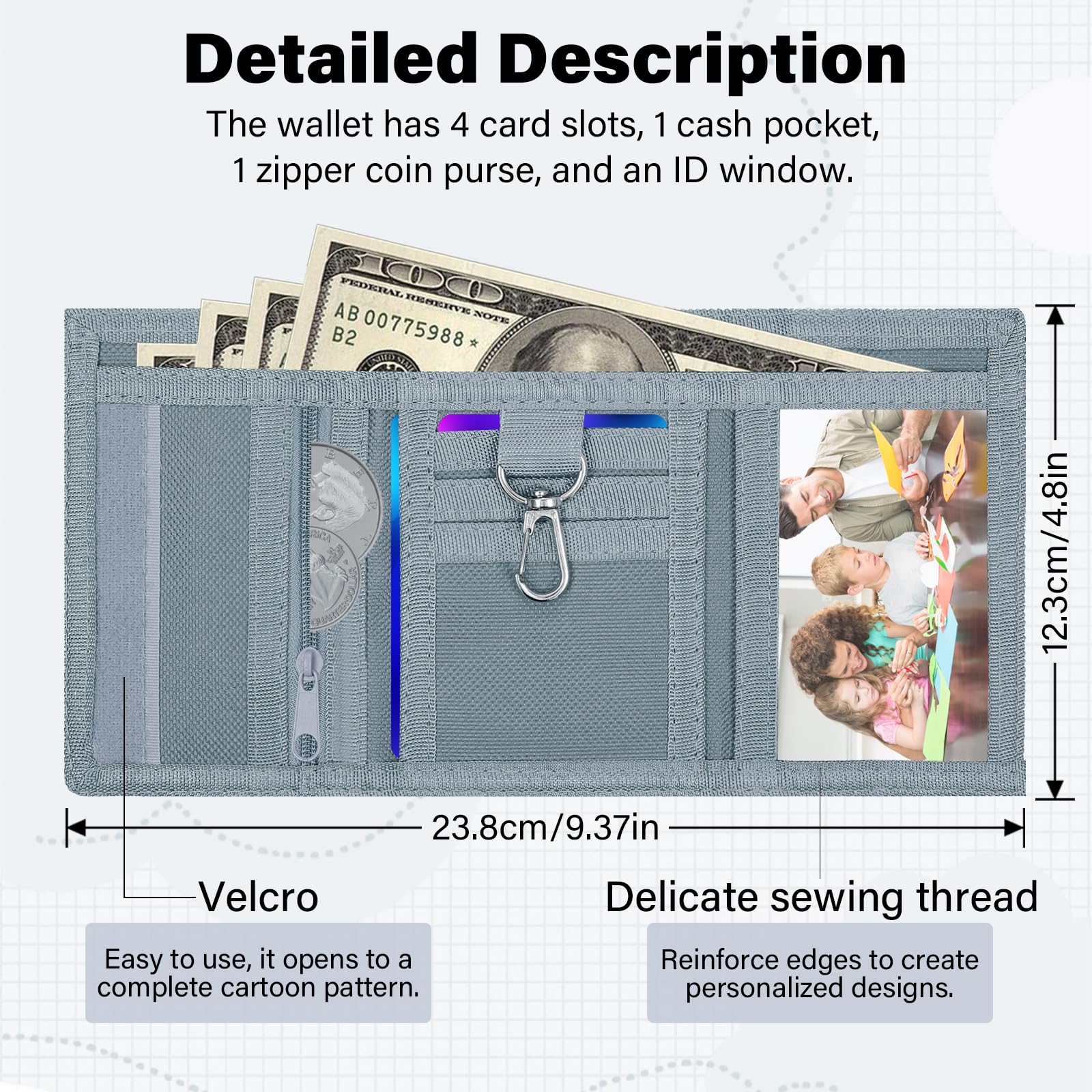 Spider Red Kids Wallet for Boys & Girls Ages 5-16 | Trifold Wallet with Lanyard, Zipper Coin Pocket & Card Holder | Includes Fun Stickers | Perfect for School, Sports & Everyday Use