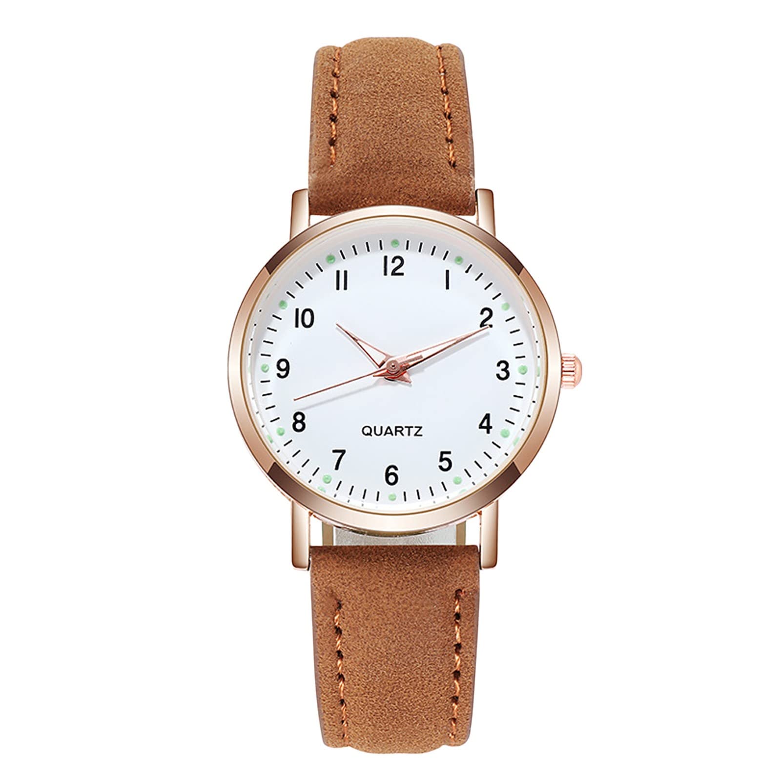 Women's Black Luminous Watch with Roman Numerals & Star Dots - for Casual & Formal Wear