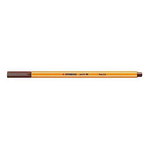 STABILO Point 88 Fineliner Pens - 0.4mm Tip, Brown No.45 - Premium Artist & Writing Pens for Sketching, Note Taking & Bullet Journaling