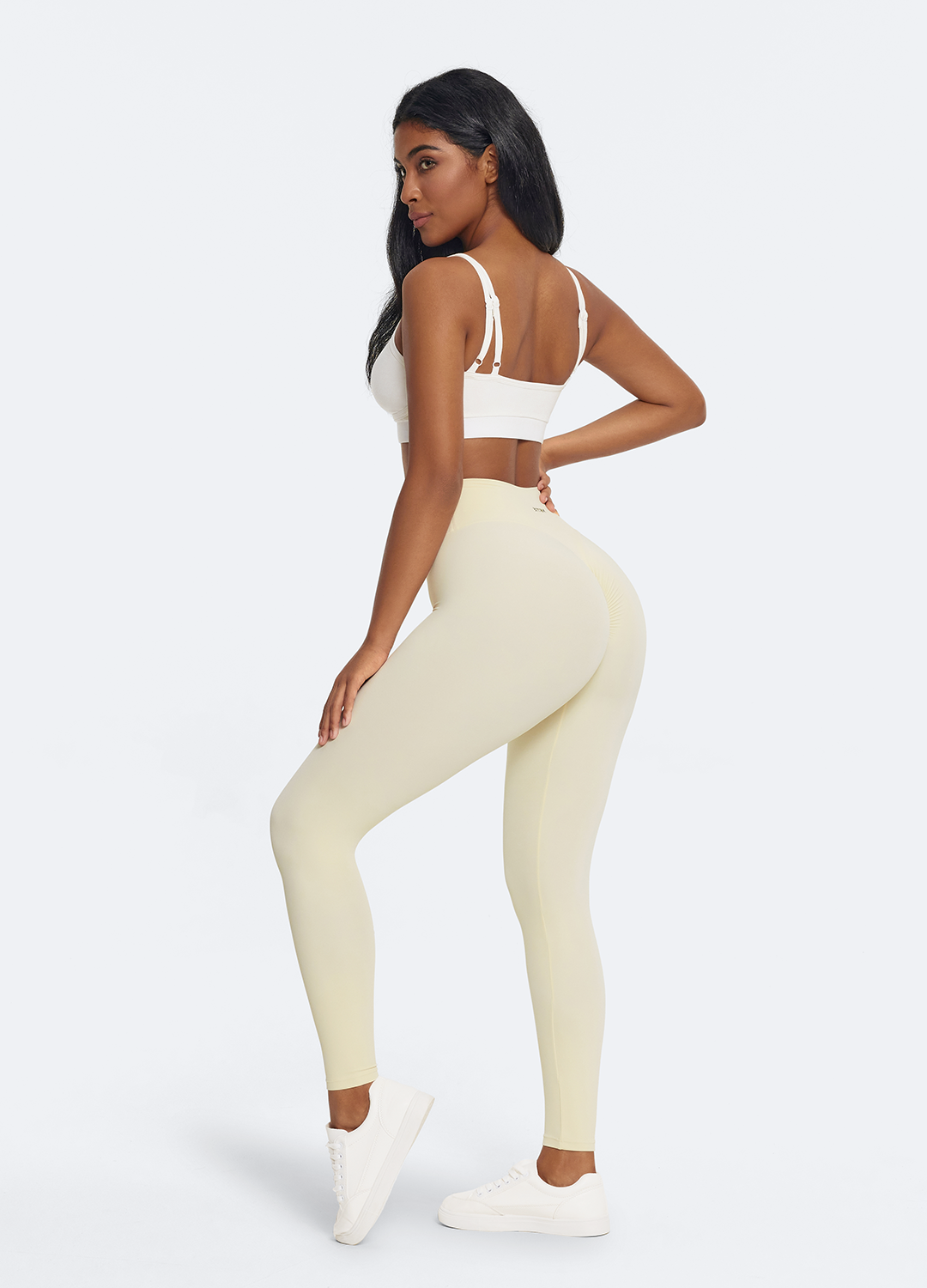 V Seam Push Up Leggings for Women - High Waisted Tummy Control Yoga Pants - Perfect for Workout, Running & Everyday Wear
