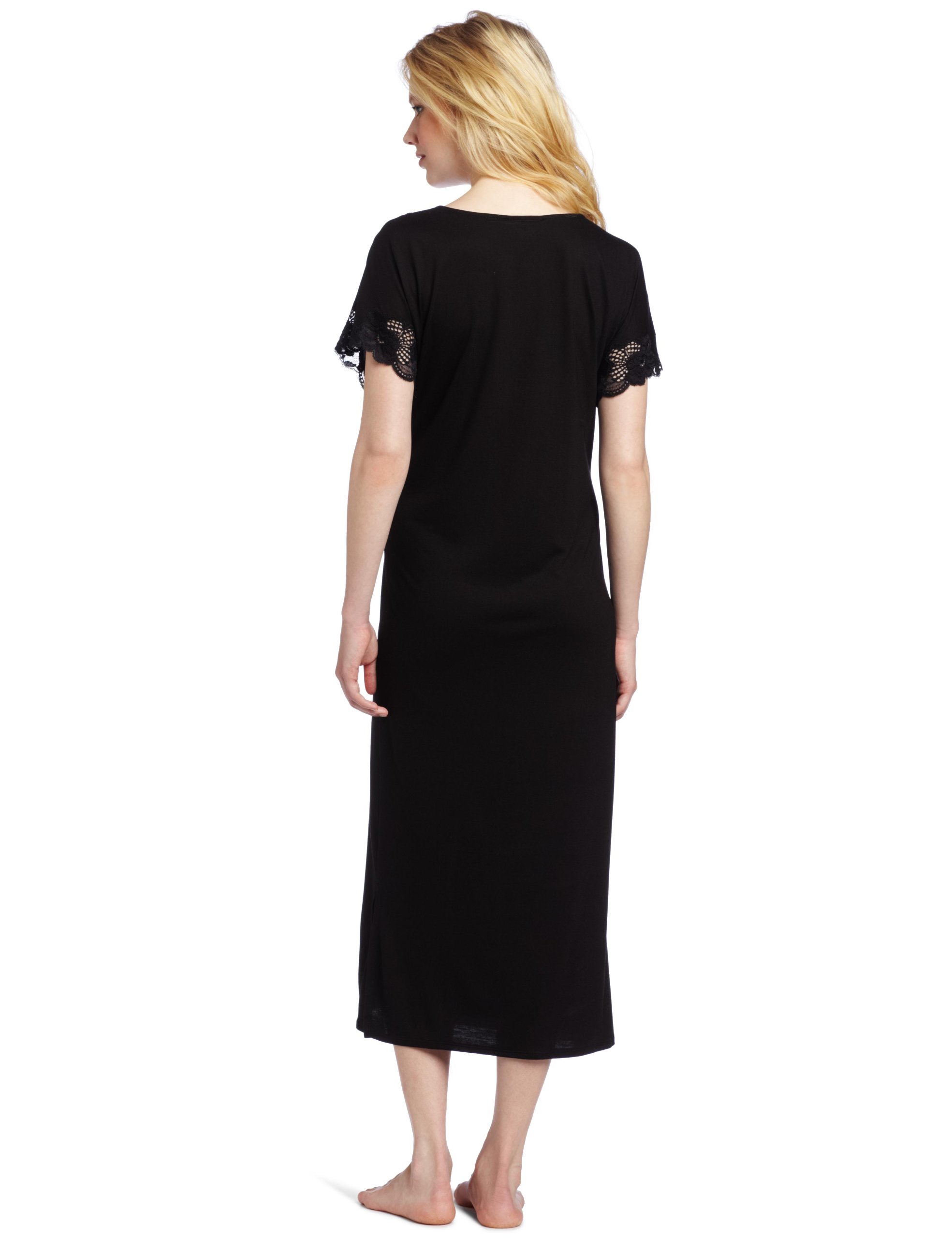 Natori Women's Zen Floral Covered Nightgown - Soft Cotton Sleepwear for Women, Comfortable Night Dress with Floral Pattern - Perfect for Relaxing at Home, Lounging & Sleeping