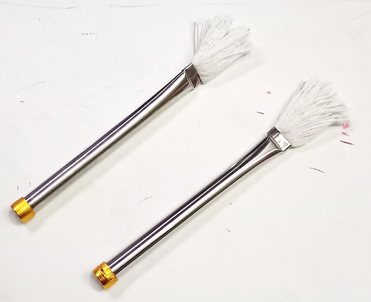 Premium Cotton Thread Oil Basting Pastry Brush with Stainless Steel Handle - 8 Inch, 2 Pack - Perfect for Baking, Grilling, and BBQ Meat Glazing