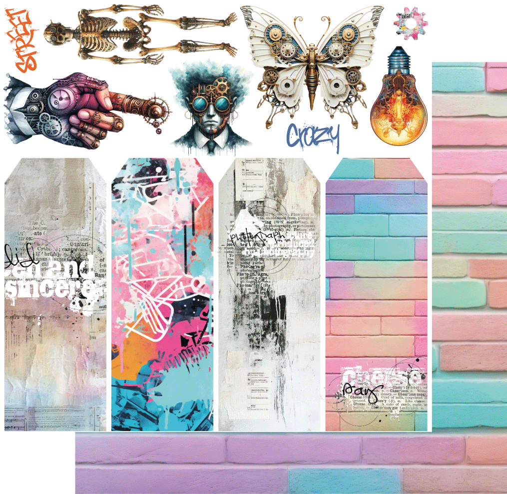 Cyberpunk Aesthetic Paper - Futuristic Design for Scrapbooking, Journaling & DIY Projects - Perfect for Art, Craft & Themed Decorations