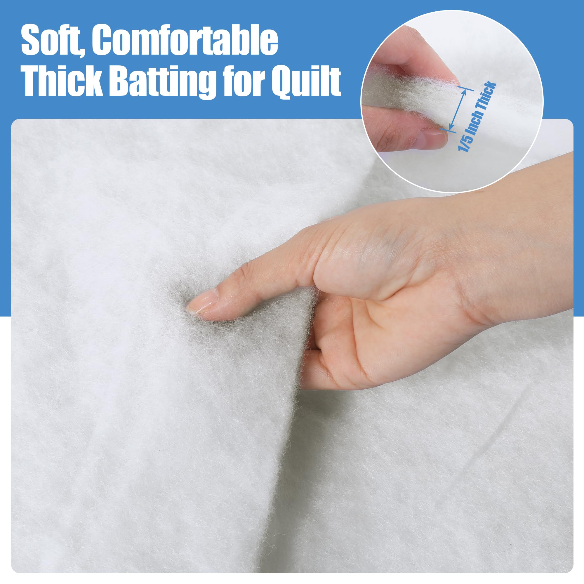 Premium 100% Microfiber Quilt Batting - Ultra Soft & Durable 108