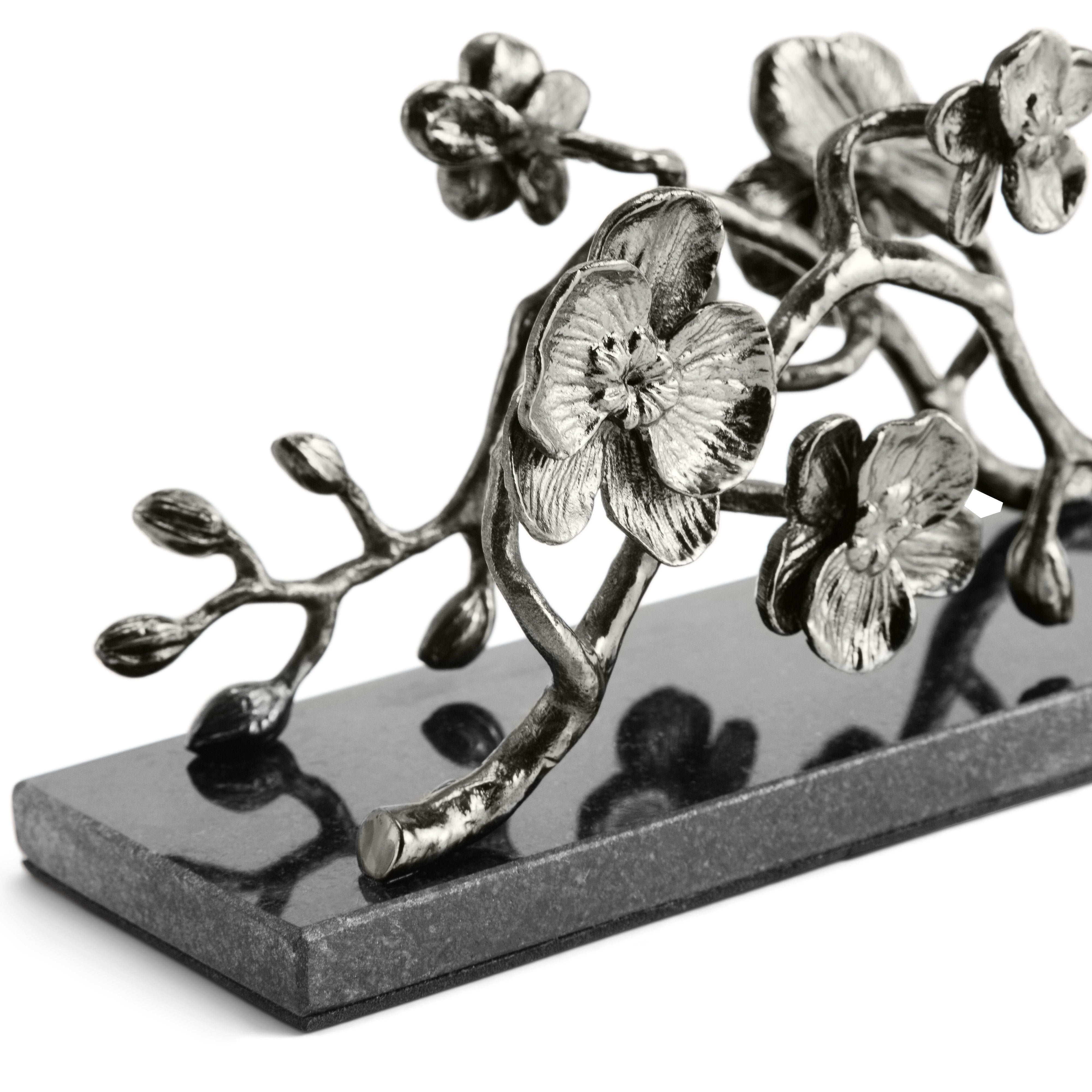 Elegant Black Orchid Vertical Napkin Holder - Perfect for Dining Tables, Kitchen Countertops & Party Decor