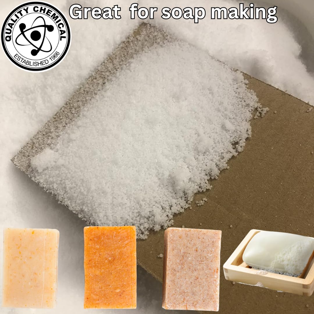 Premium Sodium Hydroxide (Caustic Soda Beads) 99% Pure - 40LB Pail for Soap Making, Drain Cleaning & Industrial Use | High-Quality Lye for DIY, Home & Commercial Applications
