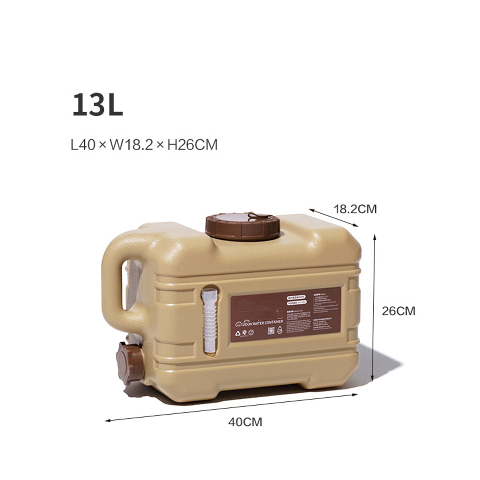 13L/22L Food Grade BPA-Free PC Water Storage Container with Handle & Faucet - Portable Water Jug for Camping, Hiking, Emergency Preparedness & Outdoor Activities - Ideal for Drinking Water Storage at Home, RV Trips and Disaster Kits
