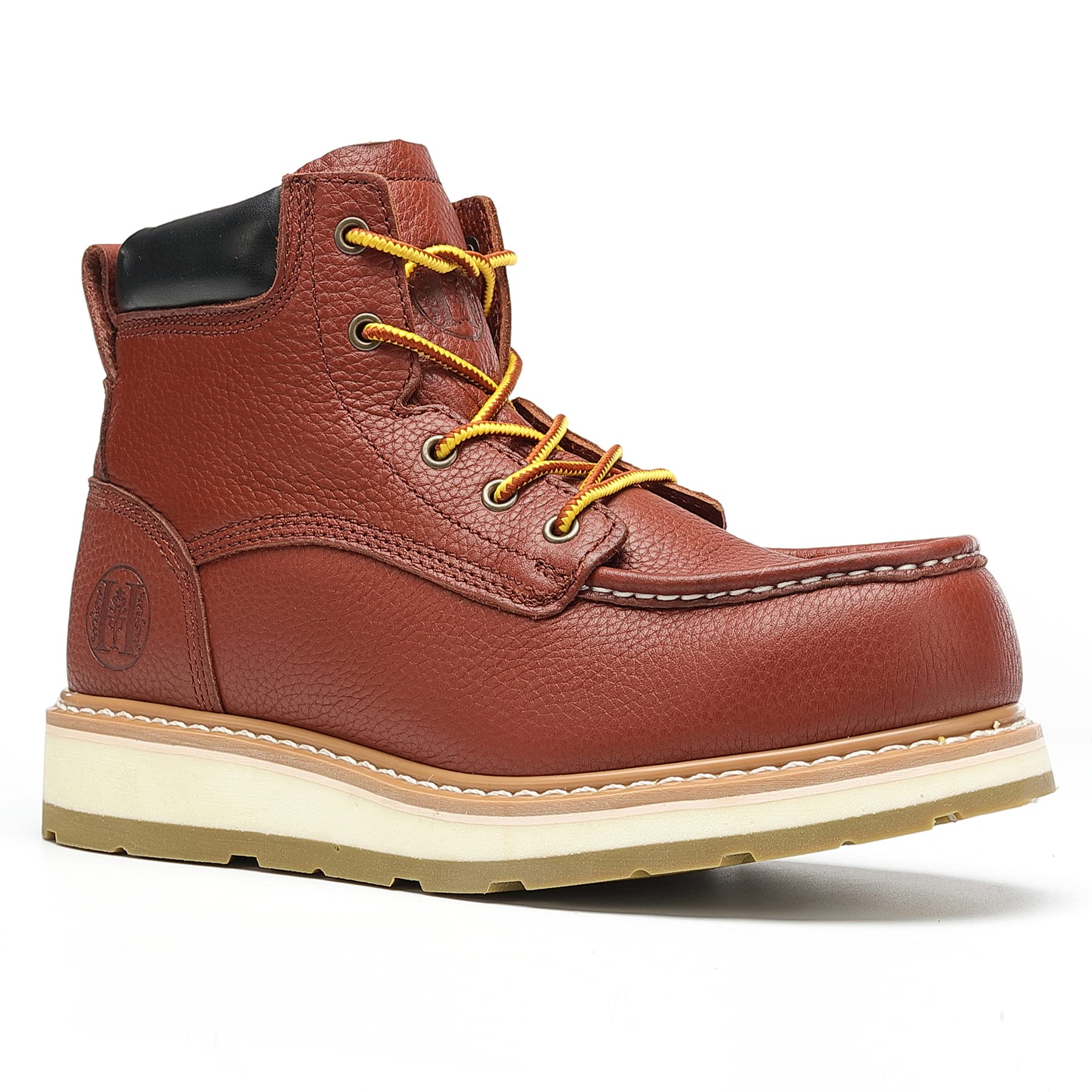 **Montwell Men's Work Boots - Composite & Soft Toe, Waterproof, Slip & Puncture Resistant, Moc Toe for Construction & Heavy Duty Work - Ideal for Builders, Electricians & Outdoor Labor**
