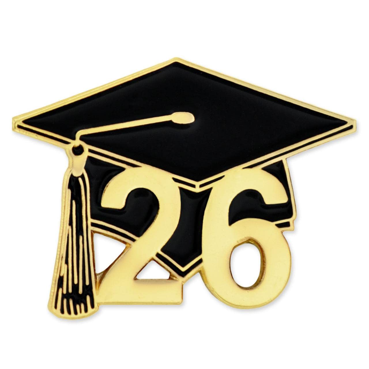 PinMart Graduation Cap Enamel Lapel Pin - School & College Student Gift for Graduation Ceremony, Class of 2024 Souvenir, Teacher Appreciation Present