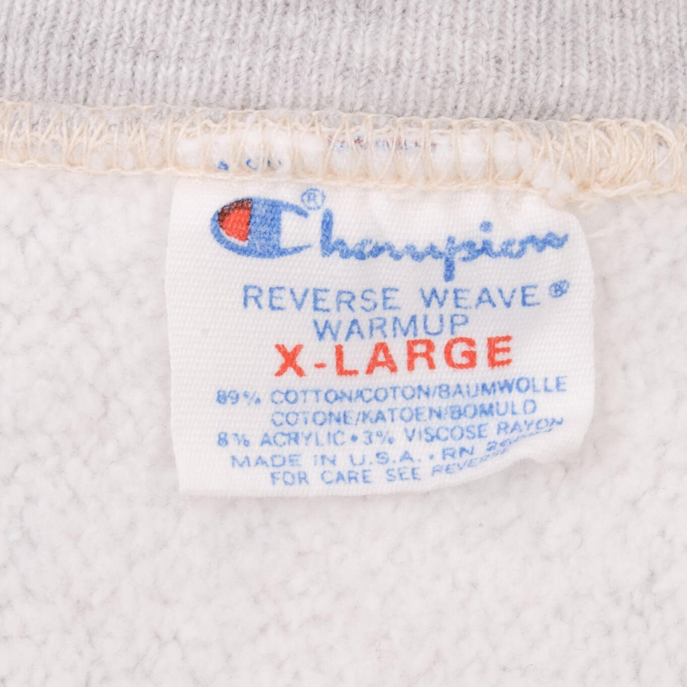 Vintage Champion Reverse Weave Grey Sweatshirt 1980s XL Made in USA - Retro Streetwear for Men & Women, Perfect for Casual Outfits and Gym Wear