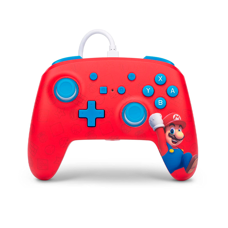 PowerA Super Mario Woo Hoo! Wired Controller for Nintendo Switch - Officially Licensed Gamepad with 10ft USB Cable - Perfect for Gaming at Home or On-The-Go