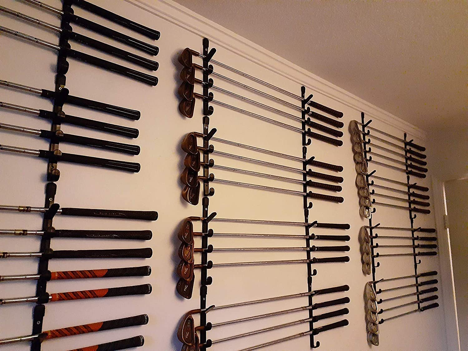 5-Layer Golf Club Wall Mount Storage Rack - Holds Up to 10 Golf Clubs, Putter Holder Stand & Display Shelf for Home, Garage, or Golf Course Organization
