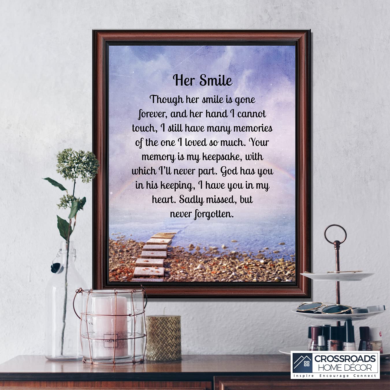Sympathy Gifts for Loss of Mother - Memorial Picture Frame for Wife, Mom, Grandma or Sister - Thoughtful Bereavement Gift to Cherish Her Memory - Perfect for Funerals, Memorial Services & Comforting Loved Ones
