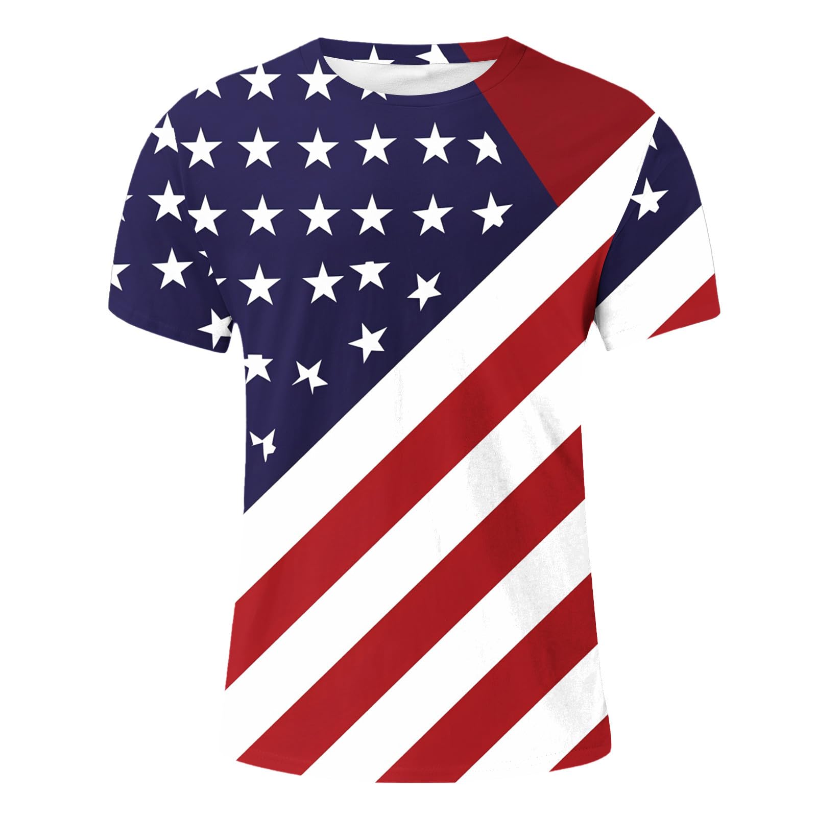 Patriotic American Flag Graphic T-Shirts for Men - 4th of July Shirts, Short Sleeve Summer Tops - Perfect for Independence Day Celebrations, BBQ Parties & Casual Outings