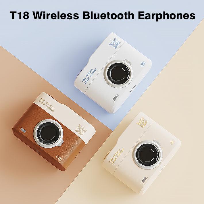 ONIKUMA T18 Wireless Bluetooth Earbuds - Retro Style Sports & Gaming Headphones with Noise Cancellation for Running, Workouts, and Mobile Gaming