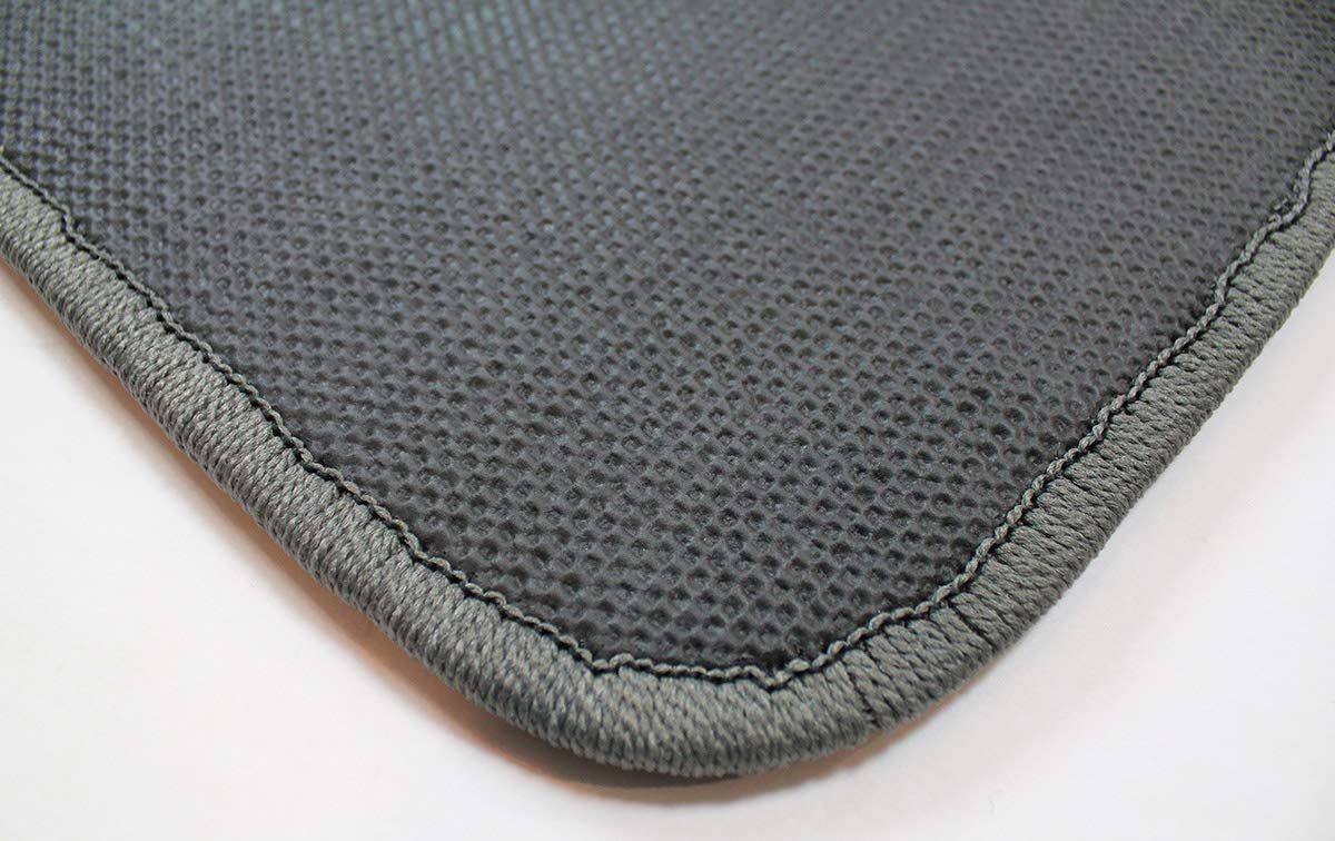 Premium One-Piece Front Carpet Floor Mat with Serge Edges & Heel Pad - Perfect Fit for 2006-2014 Ford E-Series/Econoline Vans (Medium Gray) - Durable Protection for Work Vans & Commercial Vehicles