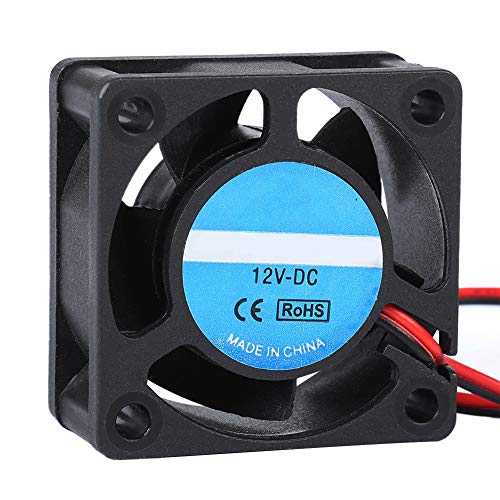 4020 12V DC Cooling Fan with Sleeve Bearing - Replacement 3D Printer Fan 40x40x20mm (Black) - Perfect for 3D Printer Cooling & Extruder Heat Sink Maintenance