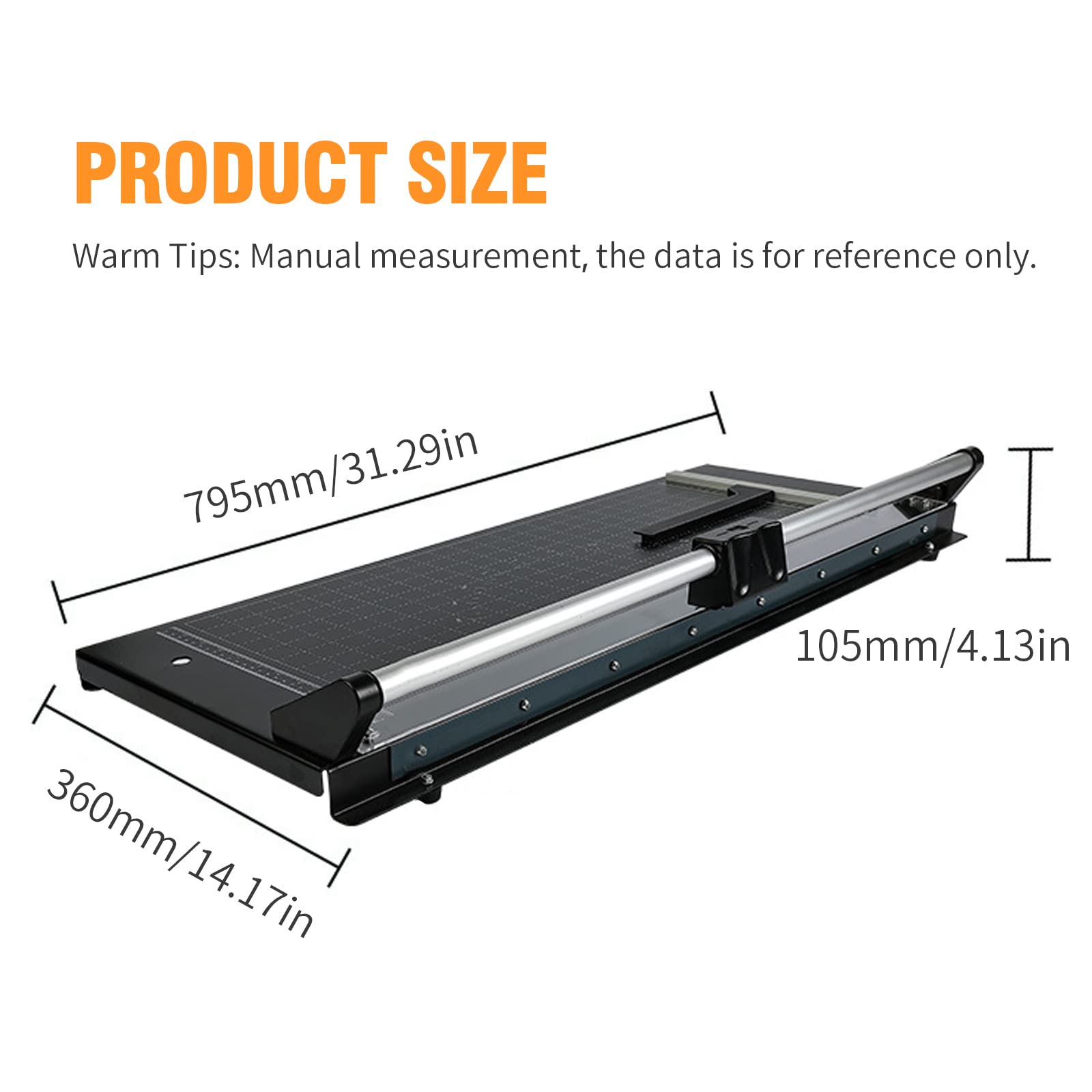 24 Inch Manual Rotary Paper Cutter - Precision Paper Trimmer for Photos, Scrapbooking & Crafting - Sharp Blade for Smooth Cutting - Perfect for DIY Projects, Office & School Use