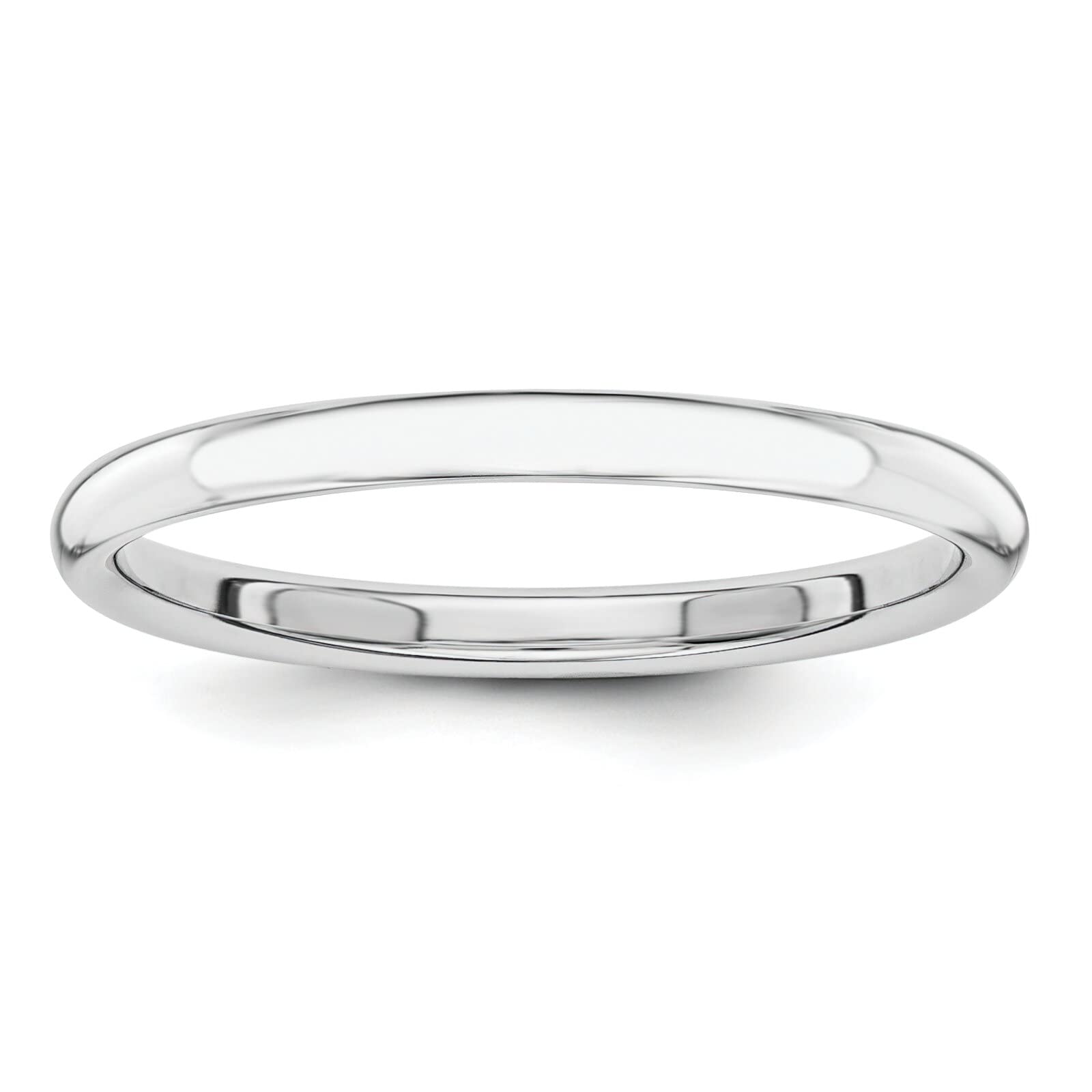 14K White Gold Wedding Band Ring for Women Size 8 - Classic Elegant Bridal Jewelry for Engagement, Anniversary & Special Occasions