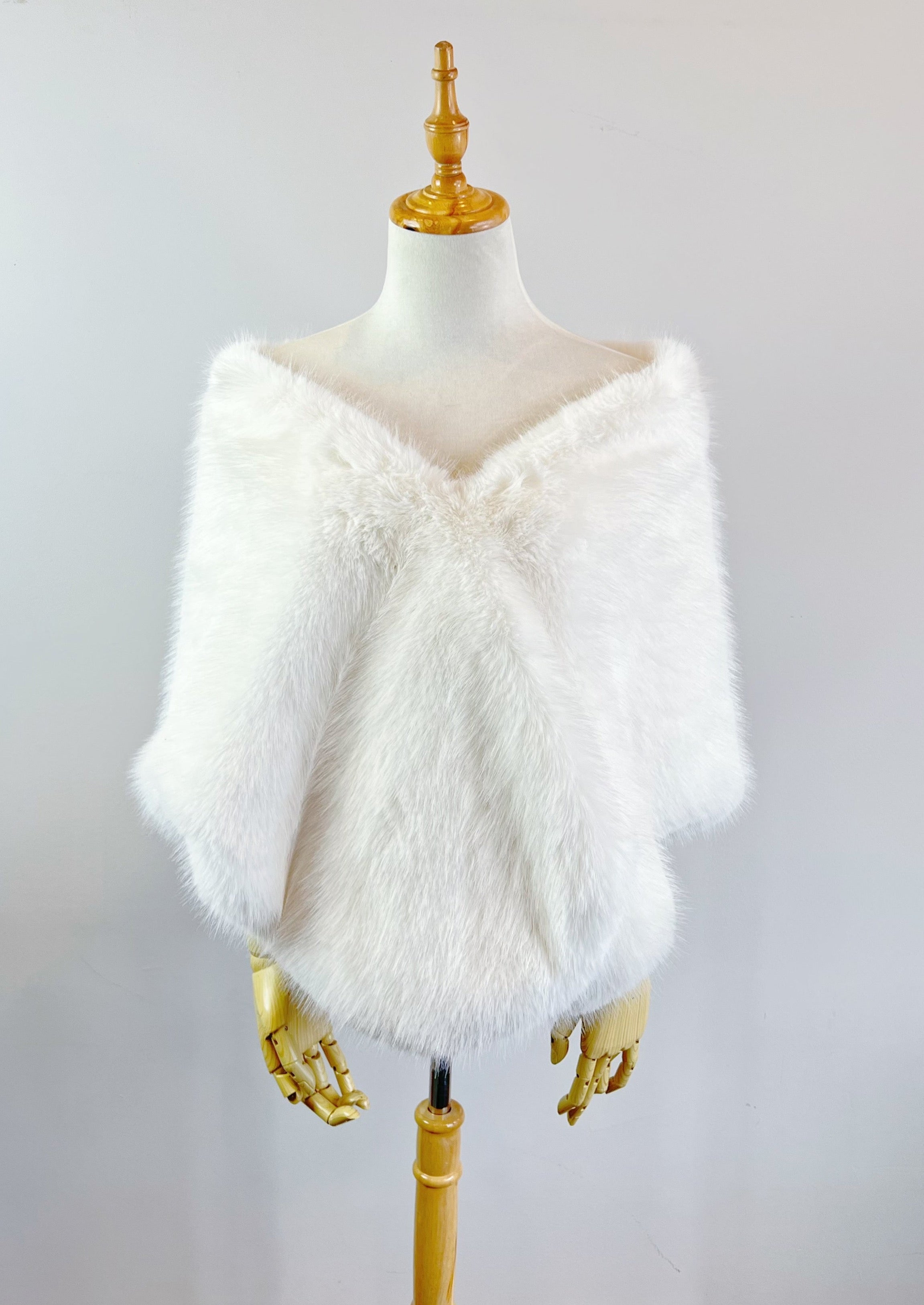 Elegant Pink Bridal Fur Shawl with Soft Fleece Lining - Butterfly 07 Design | Perfect for Weddings, Evening Parties & Winter Fashion Accessories