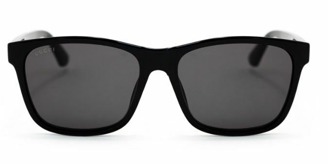 Gucci GG 0746SA 001 Black & Gray Rectangle Men's Sunglasses - Polarized UV Protection for Driving, Travel & Outdoor Activities