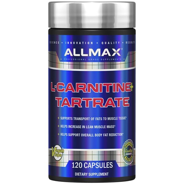AllMax Nutrition L-Carnitine Tartrate Supplement - 120 Capsules for Weight Loss & Energy Boost - Pre-Workout & Fitness Support