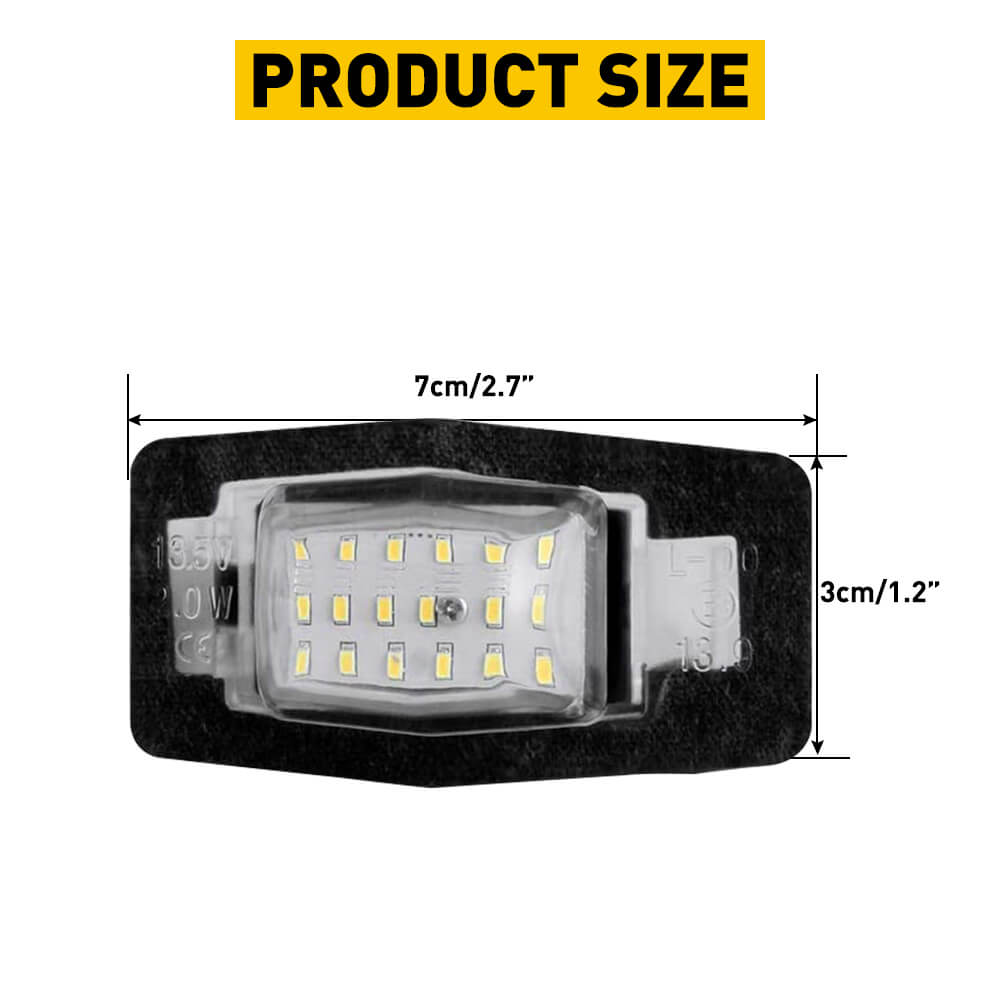 18 SMD LED License Plate Light 6000K White - Compatible with Ford, Mercury, Mazda - Bright & Durable Tag Light Assembly - Perfect for Night Driving & Enhanced Vehicle Style