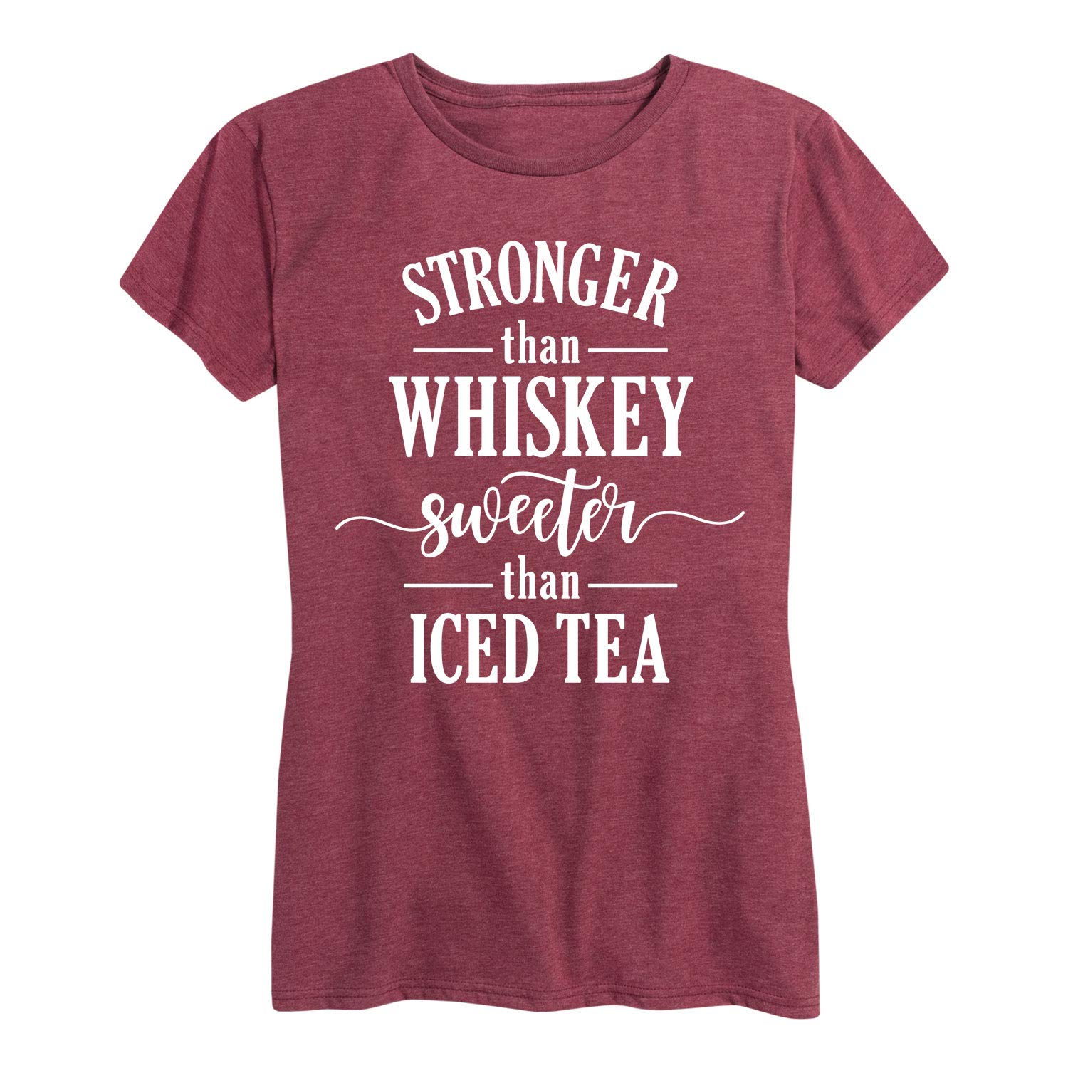 Country Casuals Women's Short Sleeve Graphic T-Shirt - Stronger Than Whiskey, Sweeter Than Iced Tea - Casual Wear, Weekend Outfits & Summer Fashion