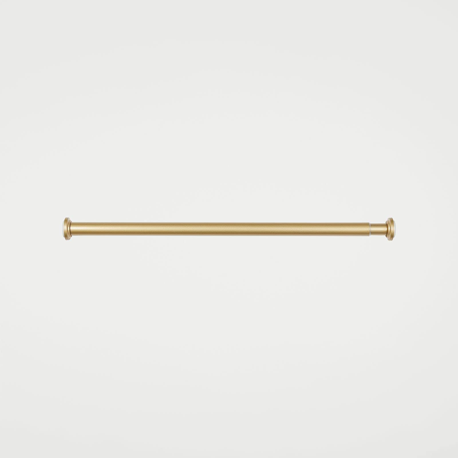 Premium Gold Adjustable Tension Curtain Rod 24-40 Inches for Windows - Perfect for Living Room, Bedroom & Home Decor