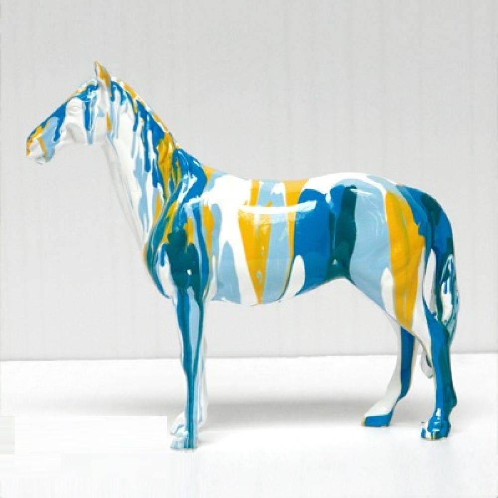 Modern Abstract Horse & Zebra Resin Sculpture - Minimalist Home Decor Statue for Living Room, Office, or Gift