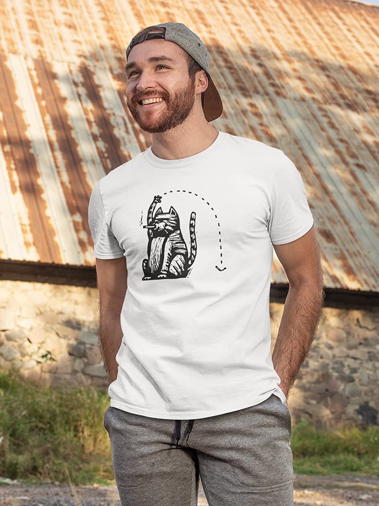 Funny Cat Smoking Graphic T-Shirt for Men - Cool Casual Cotton Tee for Parties, Gifts & Everyday Wear