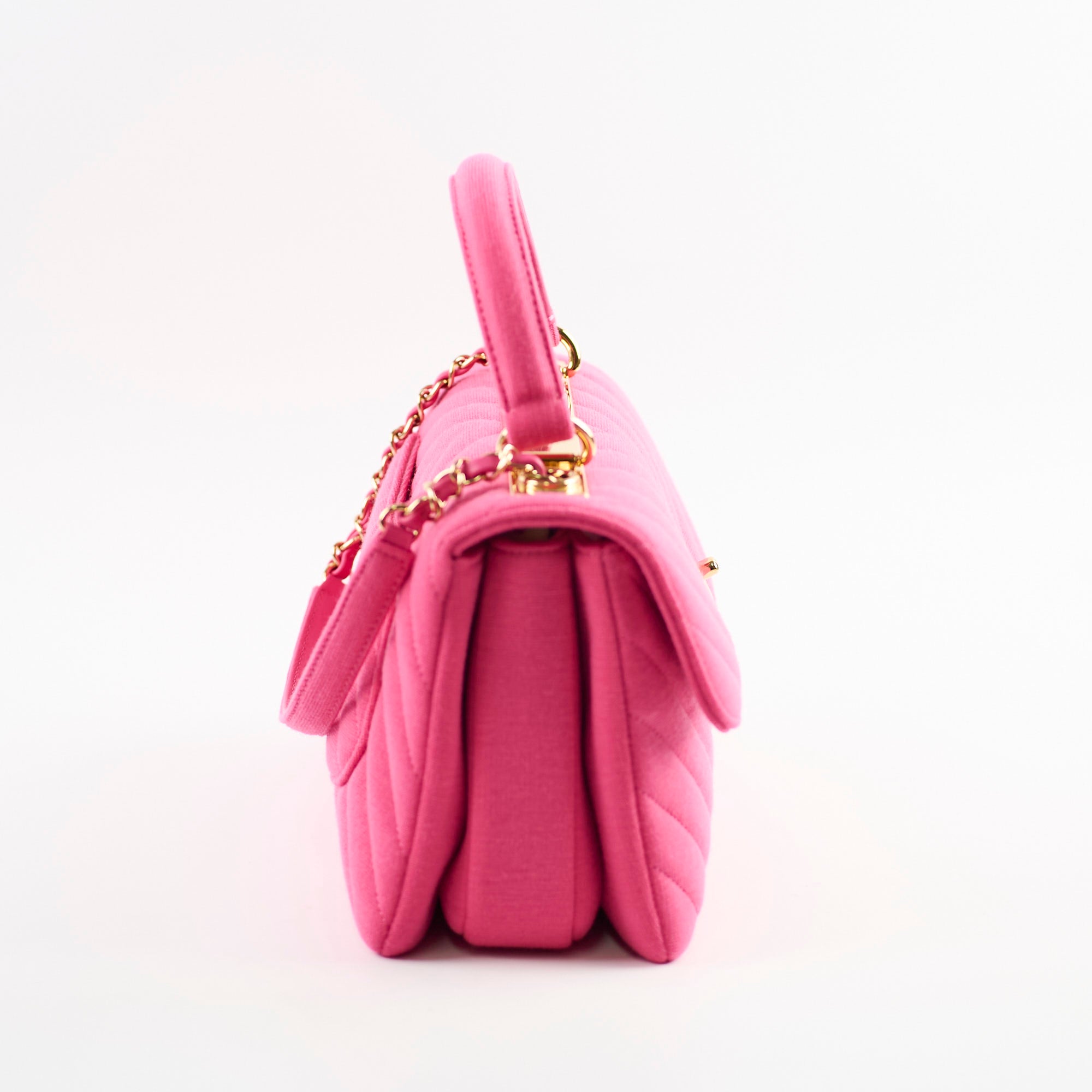 Chanel Trendy CC Small Pink Chevron Canvas Crossbody Bag - Perfect for Date Night & Special Occasions