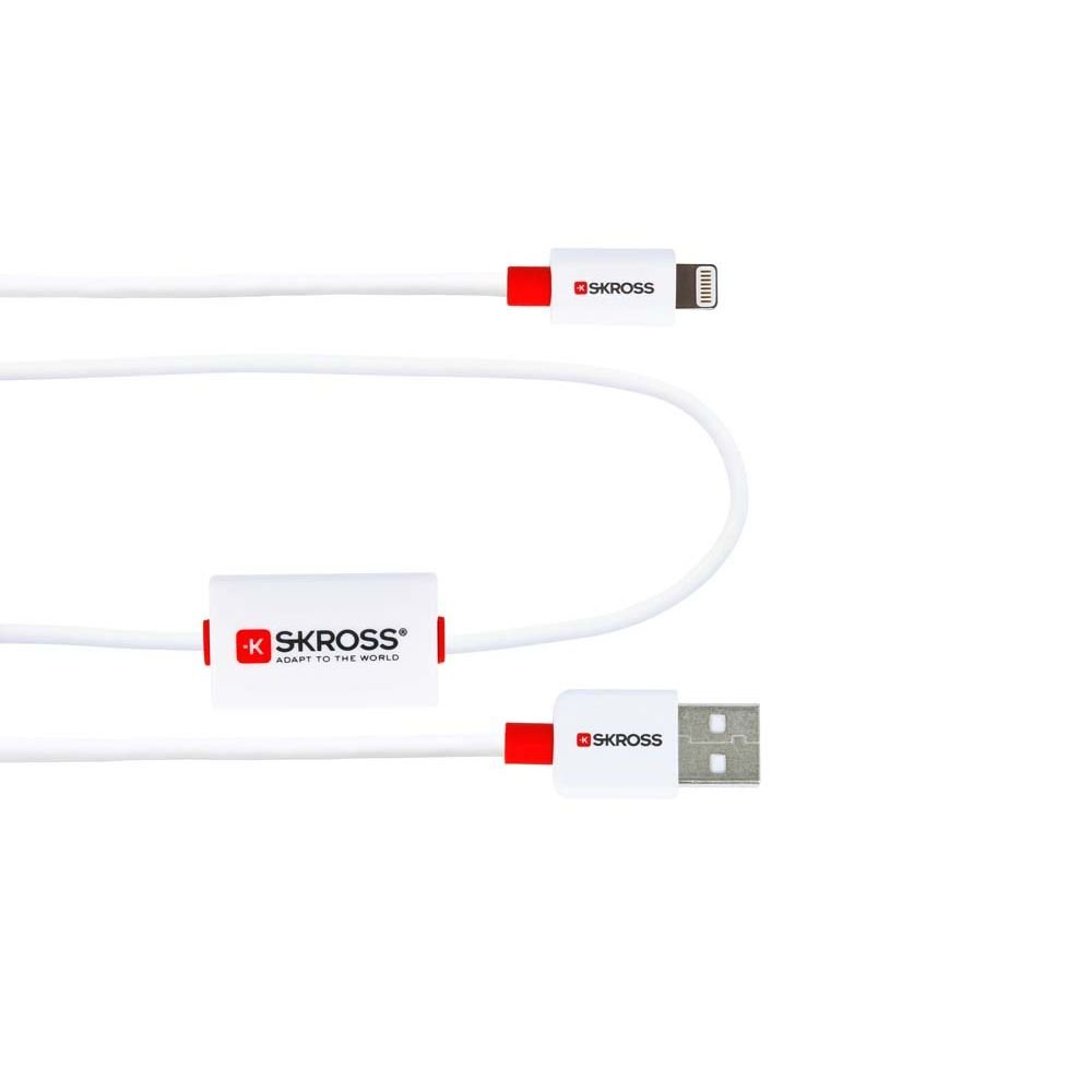 Skross Buzz Lightning Connector Charge and Sync Alarm Cable - Compatible with iPhone, iPad & All Lightning Devices | Fast Charging & Data Sync | Perfect for Home, Office & Travel [SKR2700211]